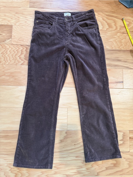 Pilcro and the Letterpress Denim - Pilcro and the Letterpress Women's Dark Brown Corduroy High Rise Boot Cut 30